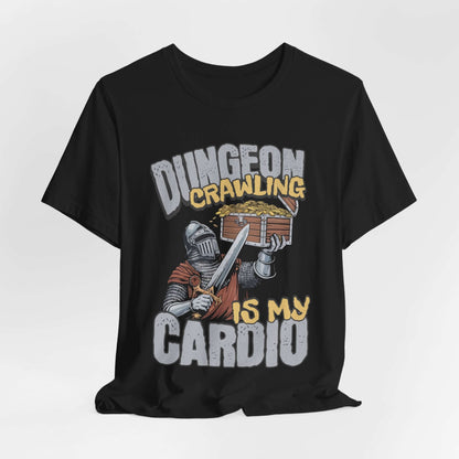 Printify T-Shirt Black / S Funny DnD Shirt - Dungeon Crawling is My Cardio