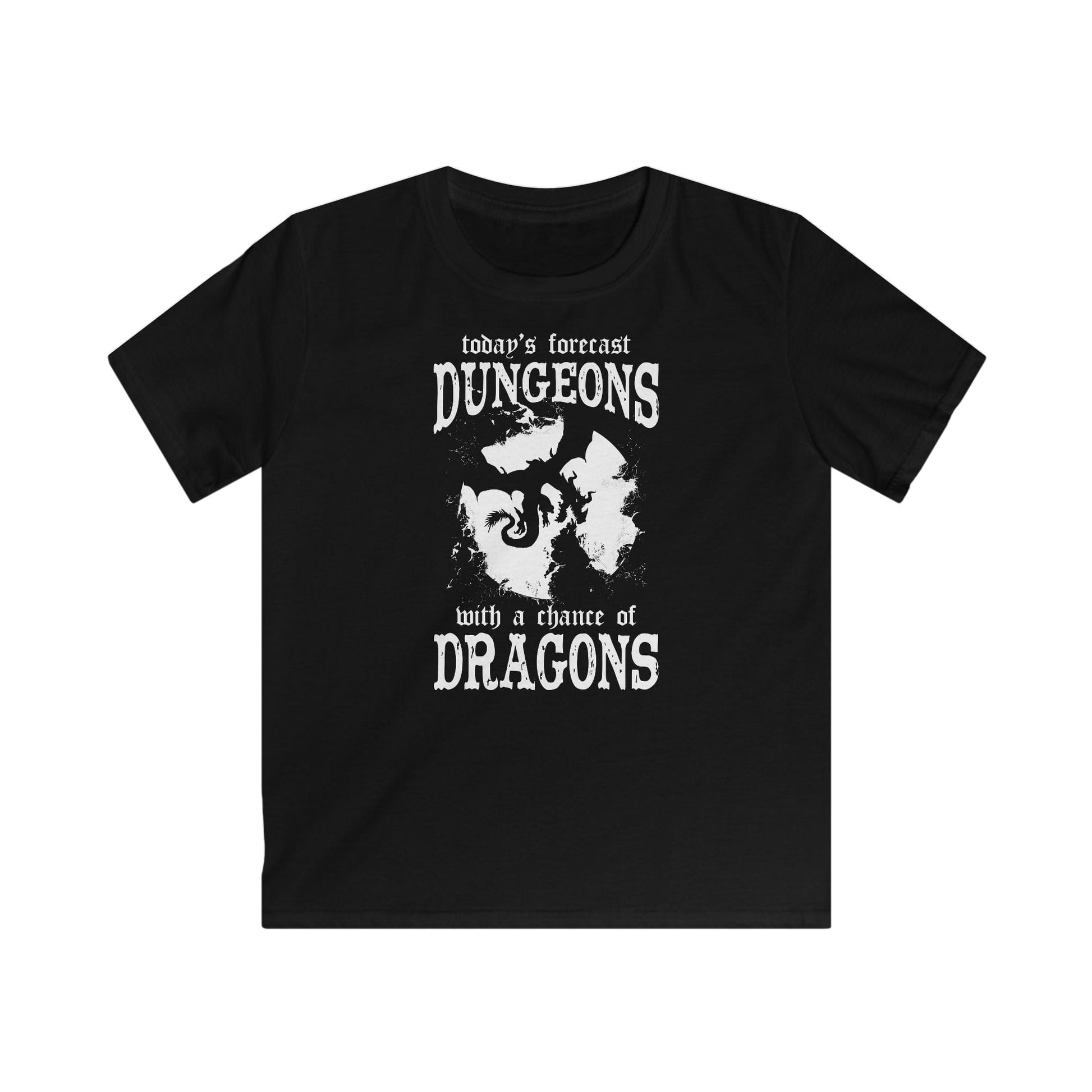 Printify Kids clothes Black / Youth XS Funny DnD Weather Forecast Kids Tshirt