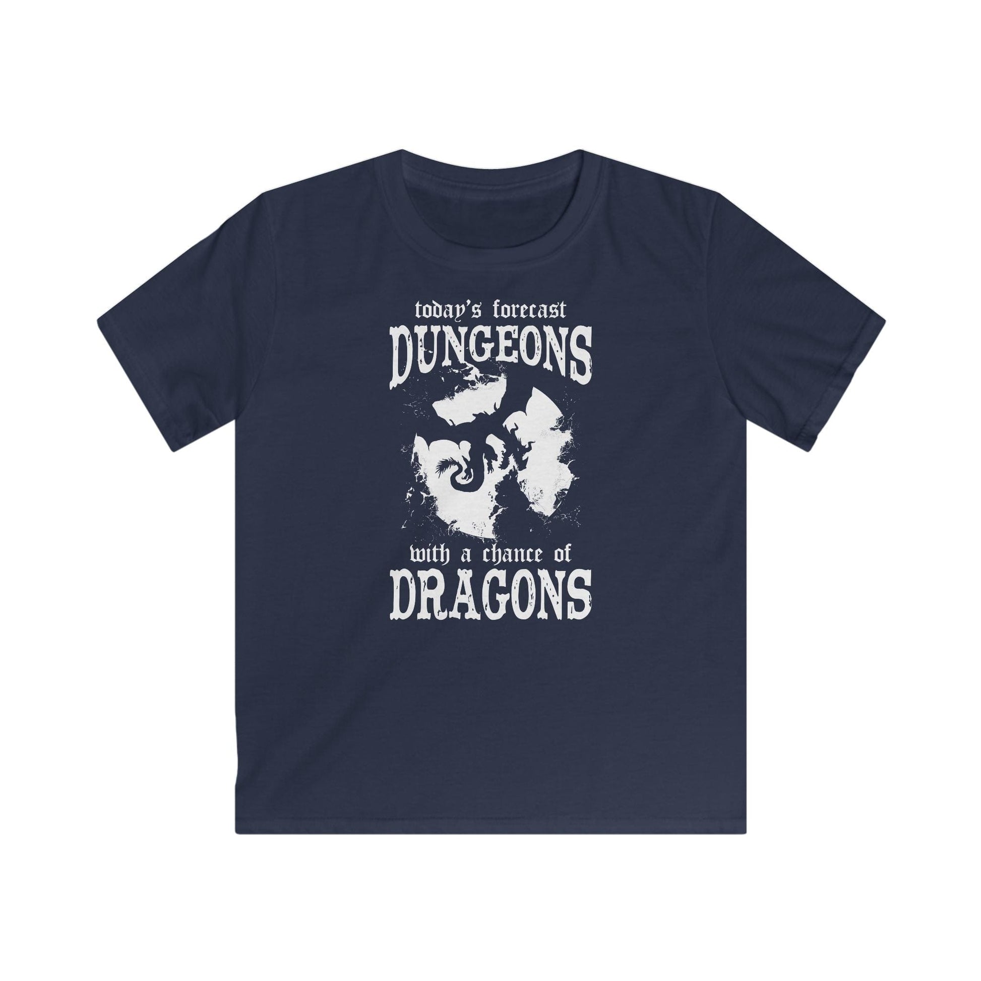 Printify Kids clothes Navy / Youth XS Funny DnD Weather Forecast Kids Tshirt