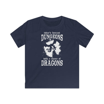 Printify Kids clothes Navy / Youth XS Funny DnD Weather Forecast Kids Tshirt