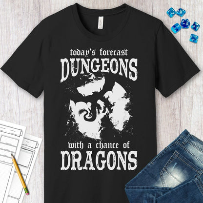 Printify T-Shirt Funny DnD Weather Forecast Tshirt