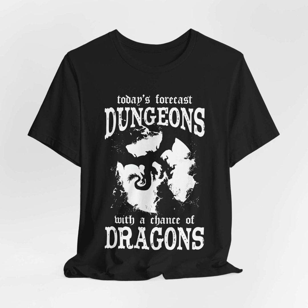 Printify T-Shirt Black / S Funny DnD Weather Forecast Tshirt