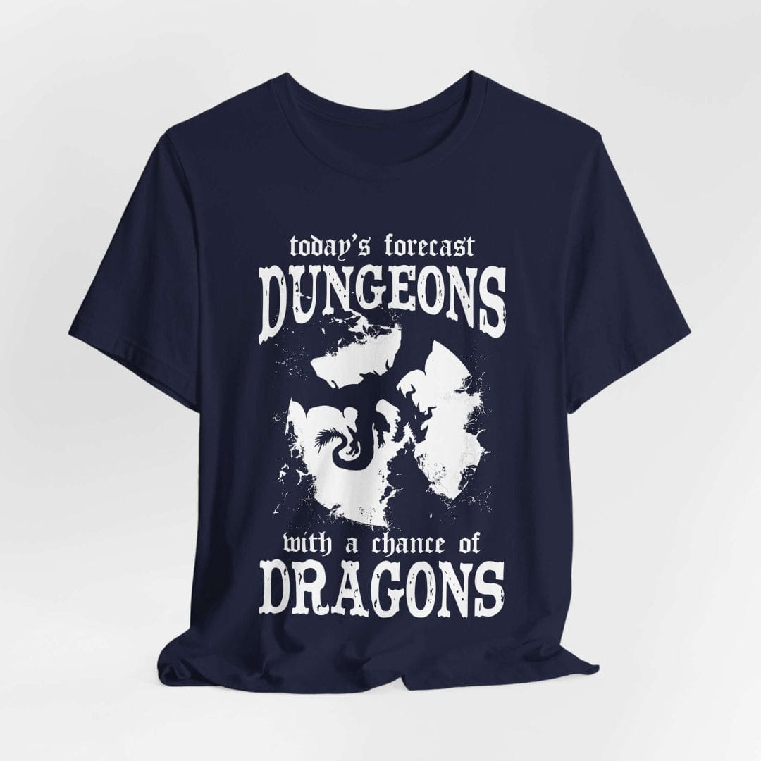 Printify T-Shirt Navy / S Funny DnD Weather Forecast Tshirt