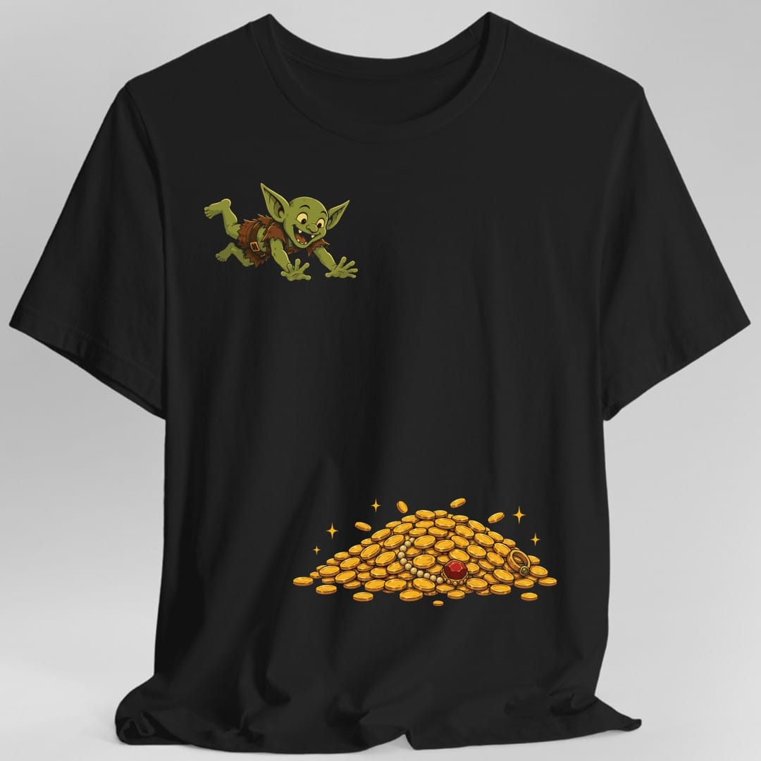 Printify T-Shirt Black / S Funny Loot Goblin T-shirt