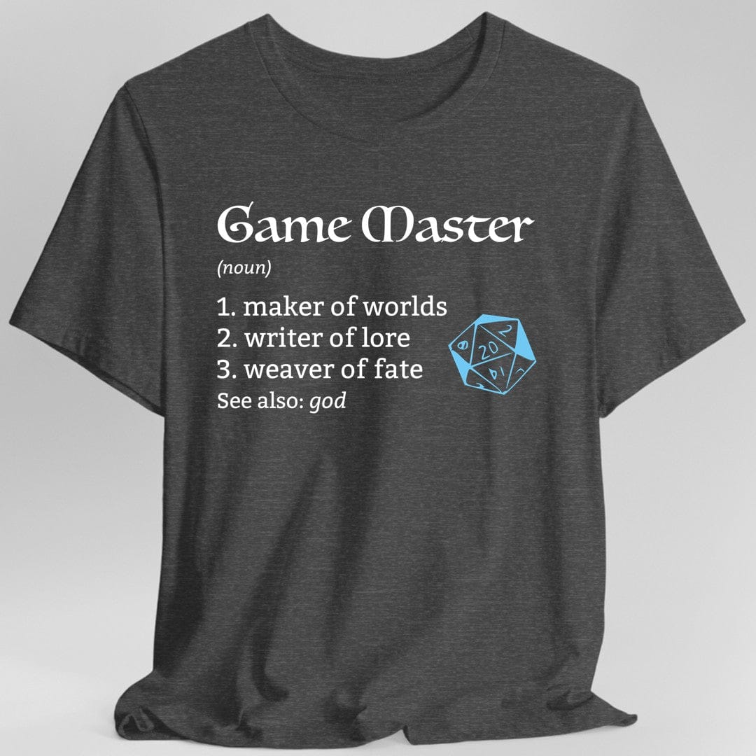 Printify T-Shirt Dark Heather / S Game Master Definition D&D T-Shirt