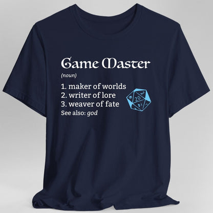 Printify T-Shirt Navy / S Game Master Definition D&D T-Shirt