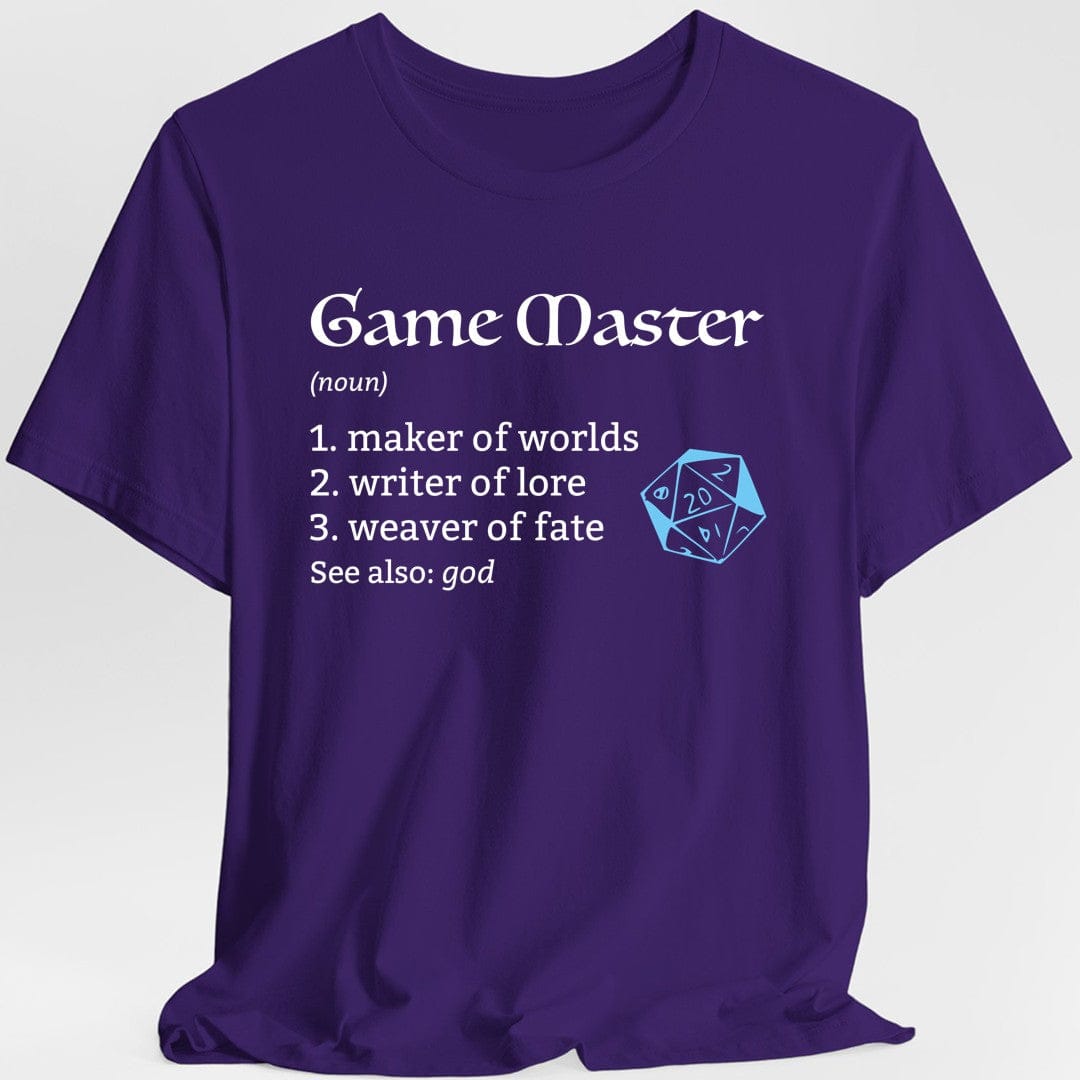 Printify T-Shirt Purple / S Game Master Definition D&D T-Shirt