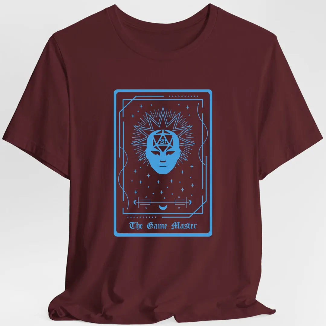 Printify T-Shirt Maroon / S Game Master Tarot Card GM T-Shirt