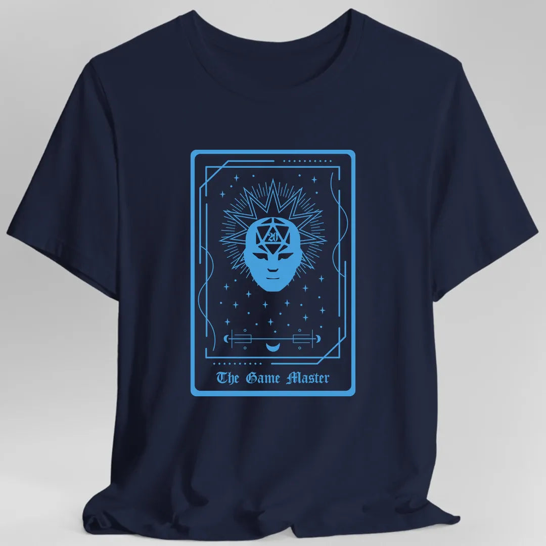 Printify T-Shirt Navy / S Game Master Tarot Card GM T-Shirt