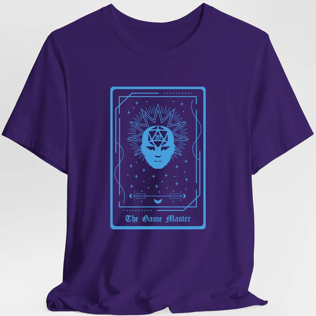 Printify T-Shirt Purple / S Game Master Tarot Card GM T-Shirt