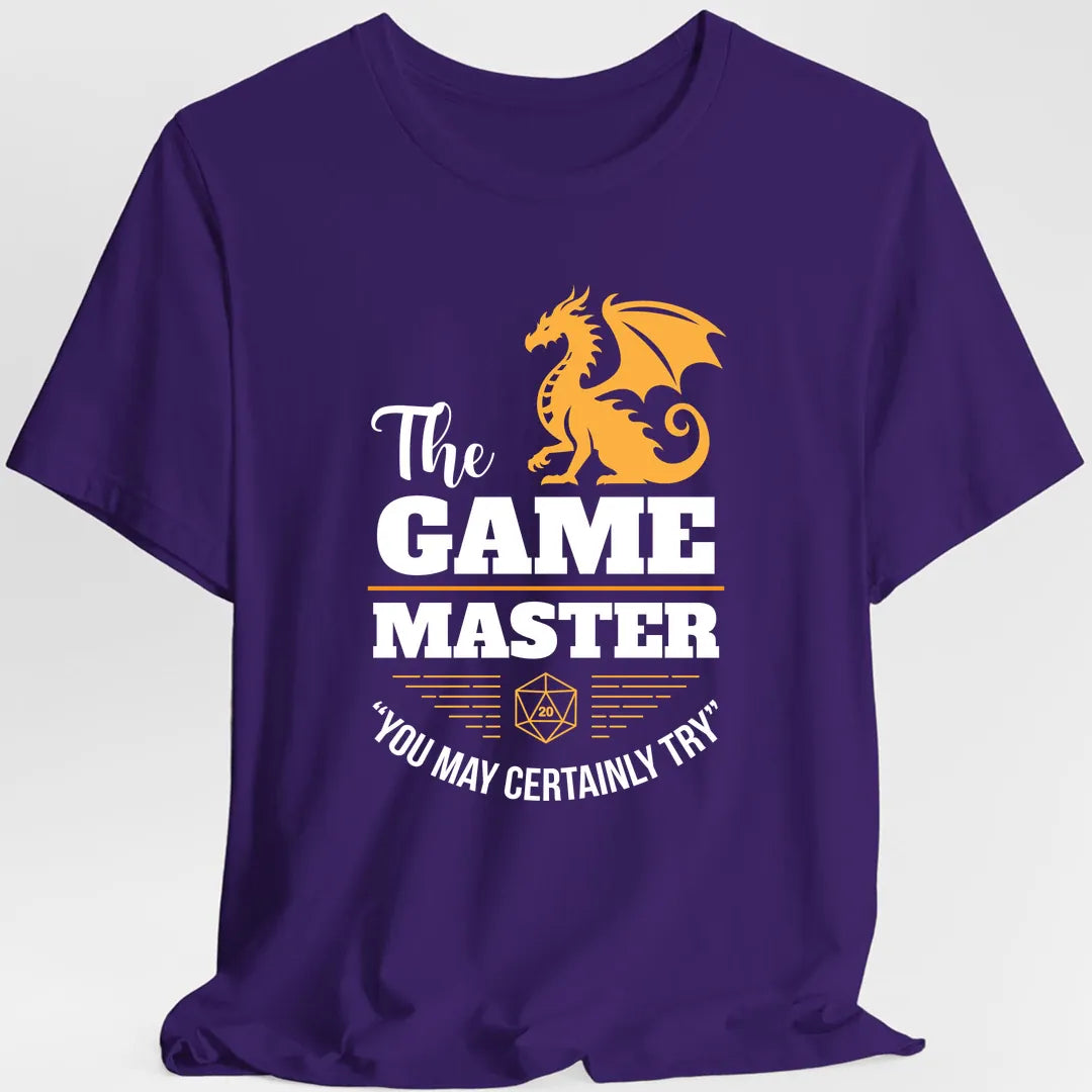 Printify T-Shirt Purple / S Game Master You May Certainly Try T-Shirt