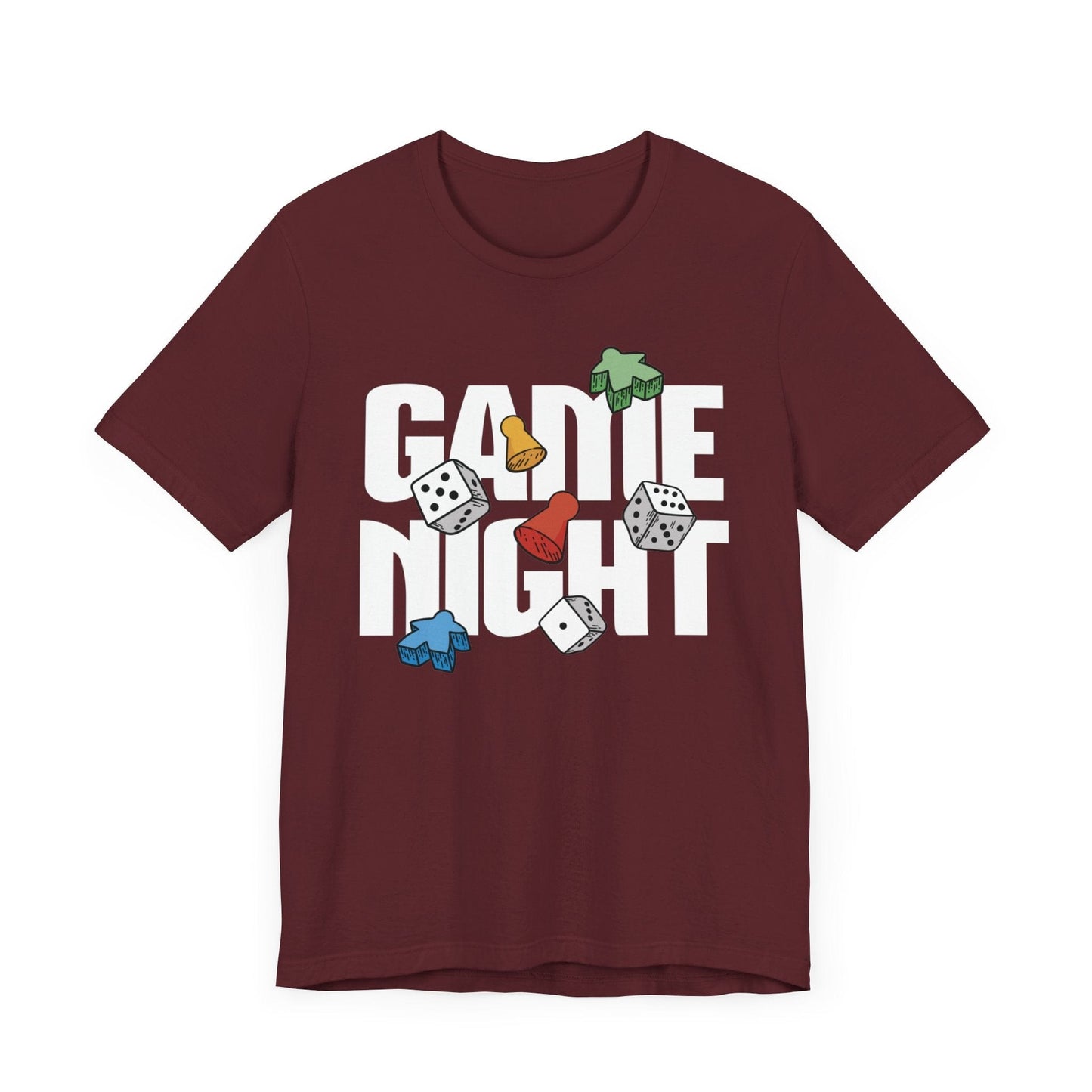 Printify T-Shirt Maroon / S Game Night Shirt