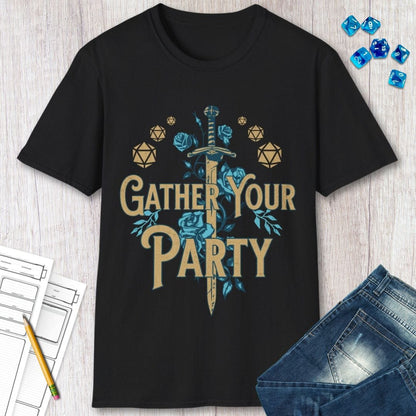 Printify T-Shirt Gather Your Party D&D Shirt