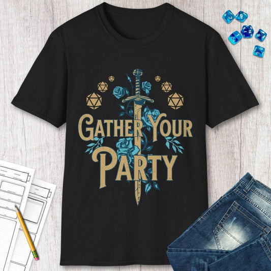 Printify T-Shirt Gather Your Party D&D Shirt