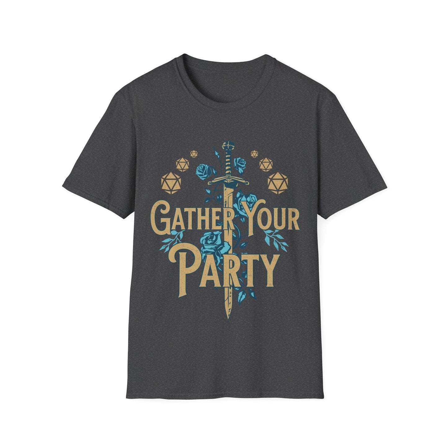 Printify T-Shirt Dark Heather / S Gather Your Party D&D Shirt