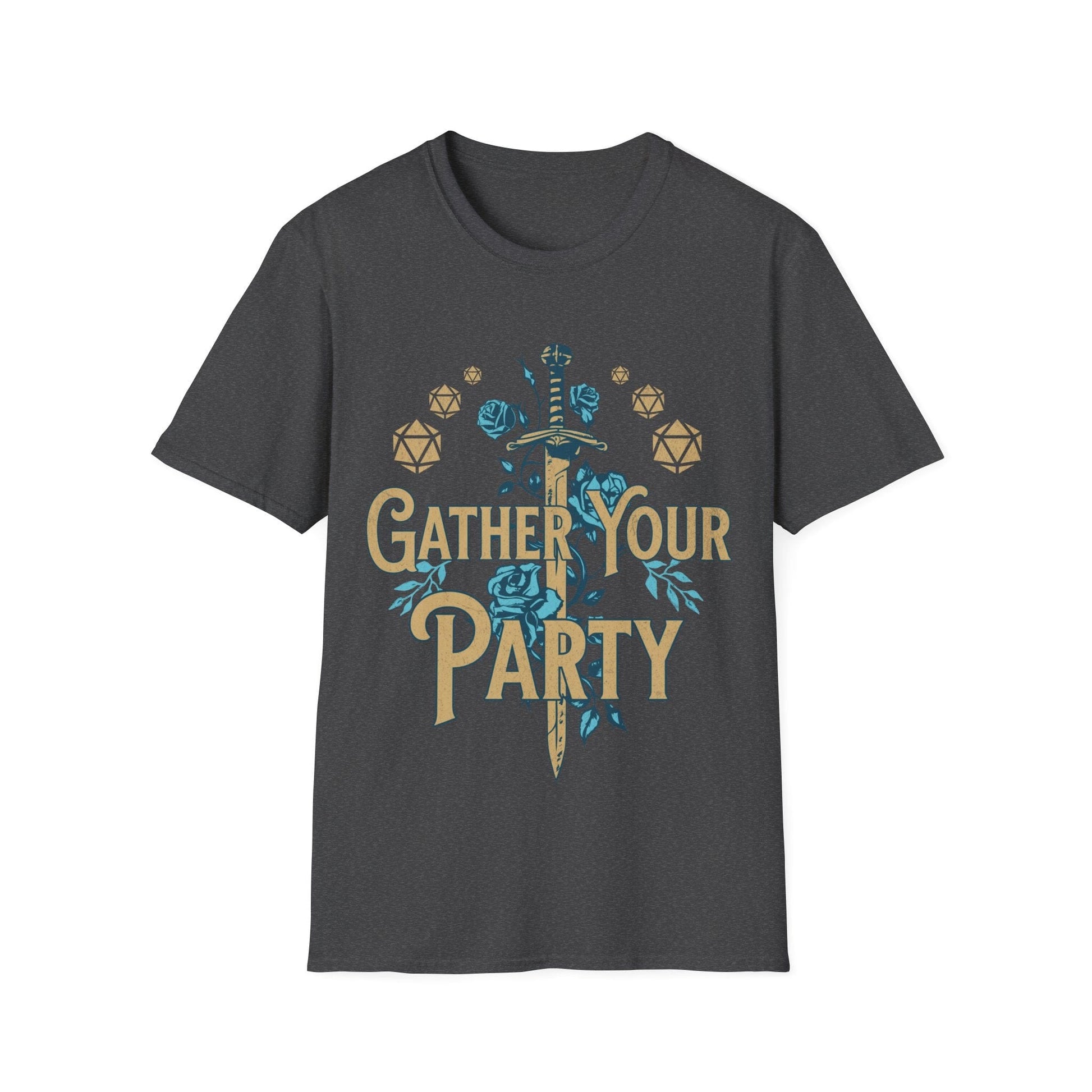 Printify T-Shirt Dark Heather / S Gather Your Party D&D Shirt
