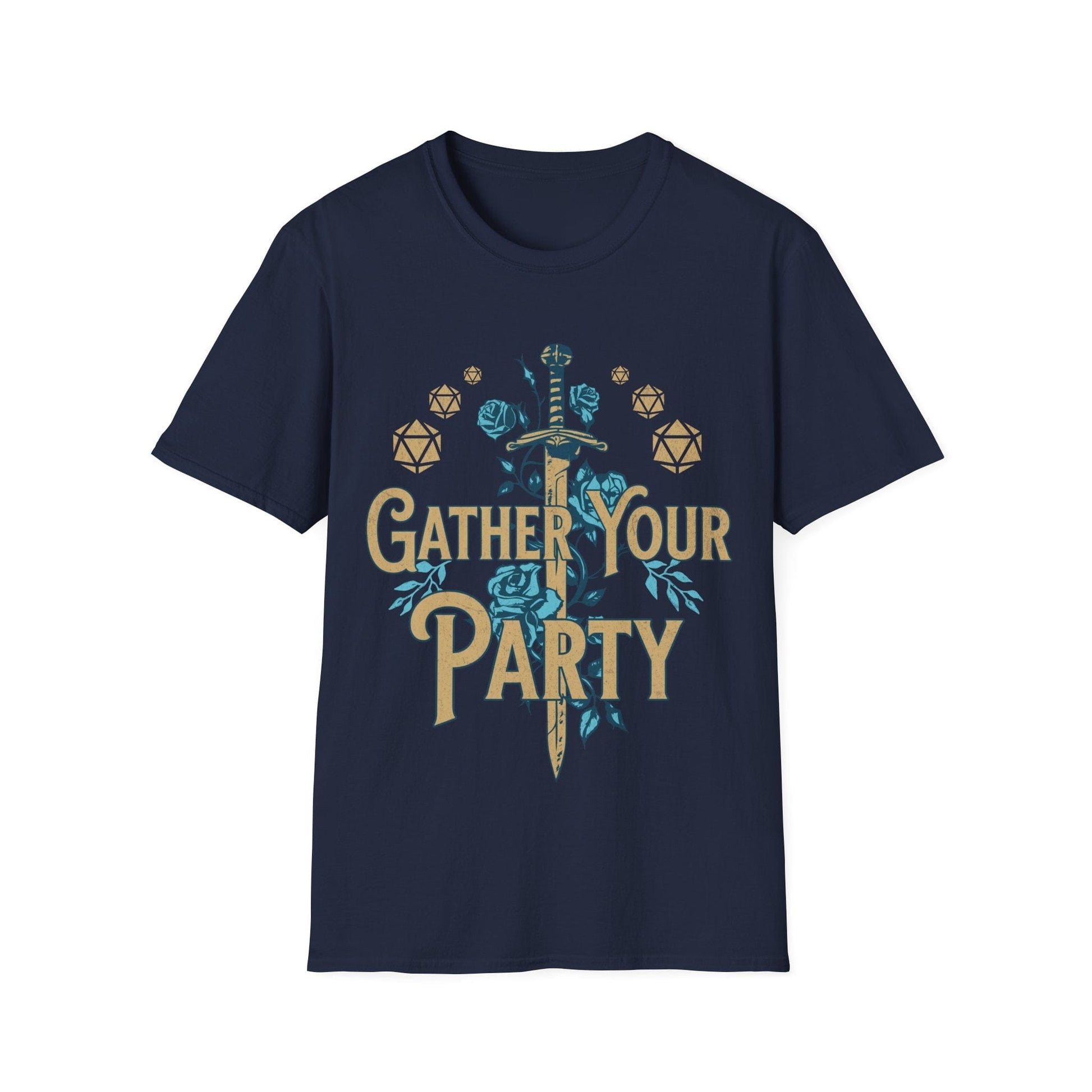 Printify T-Shirt Navy / S Gather Your Party D&D Shirt