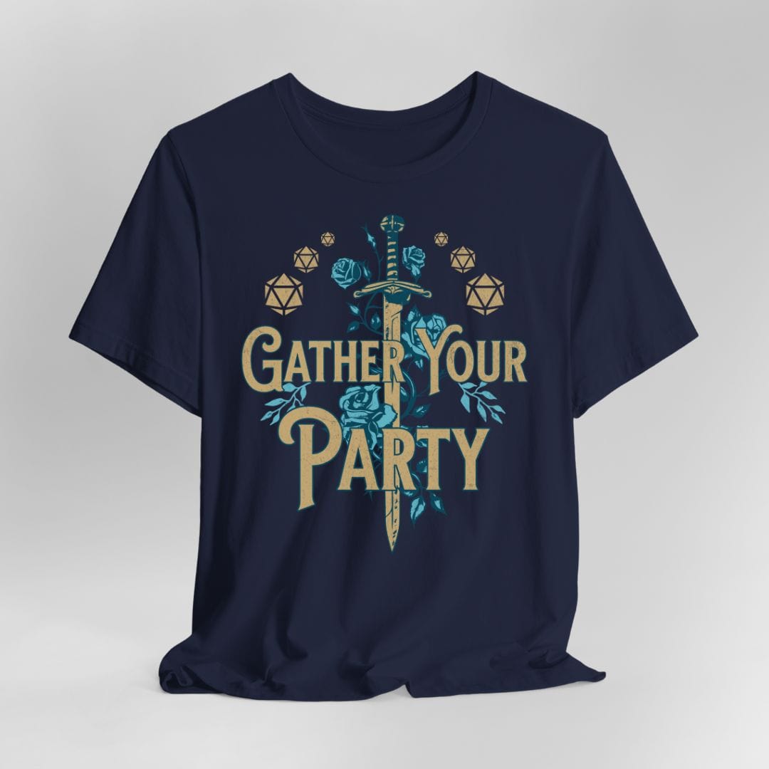 Printify T-Shirt Navy / S Gather Your Party D&D Shirt