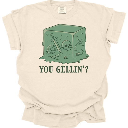 Printify T-Shirt Ivory / S Gelatinous Cube T-shirt - Comfort Colors