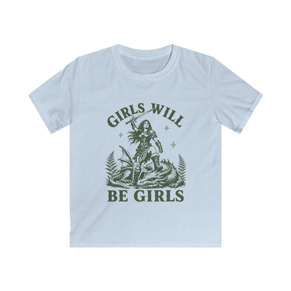 Printify Kids clothes Light Blue / XS Girls Will Be Girls Kids T-Shirt