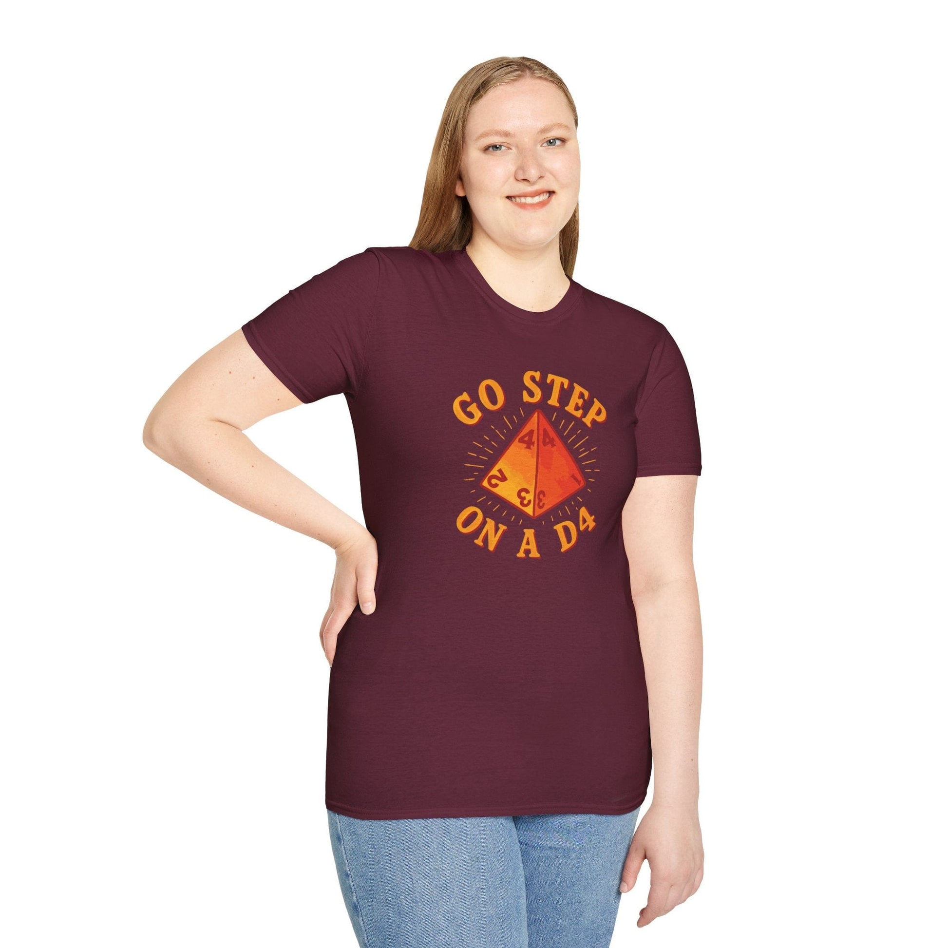 Printify T-Shirt Go Step On A D4 Funny DnD T-Shirt