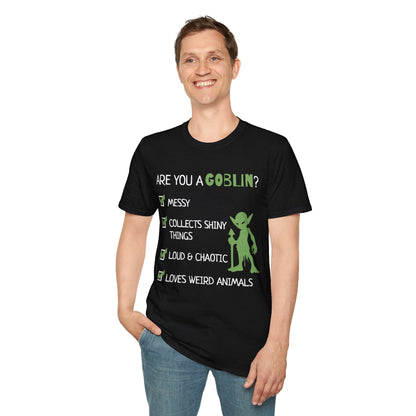 Printify T-Shirt Goblin Quiz Shirt - Funny DnD Goblin Friend T-shirt