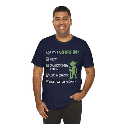 Printify T-Shirt Goblin Quiz Shirt - Funny DnD Goblin Friend T-shirt