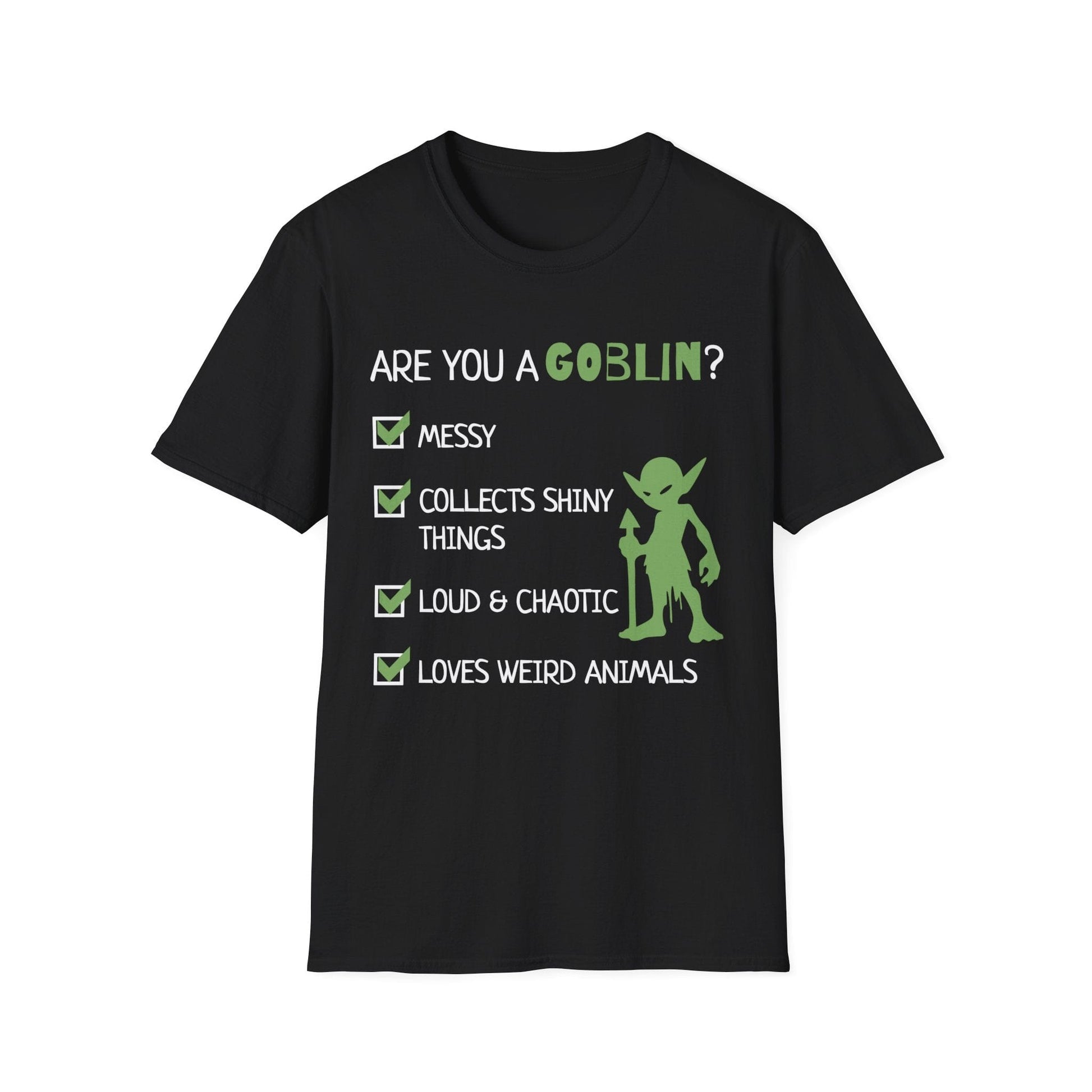 Printify T-Shirt Black / S Goblin Quiz Shirt - Funny DnD Goblin Friend T-shirt