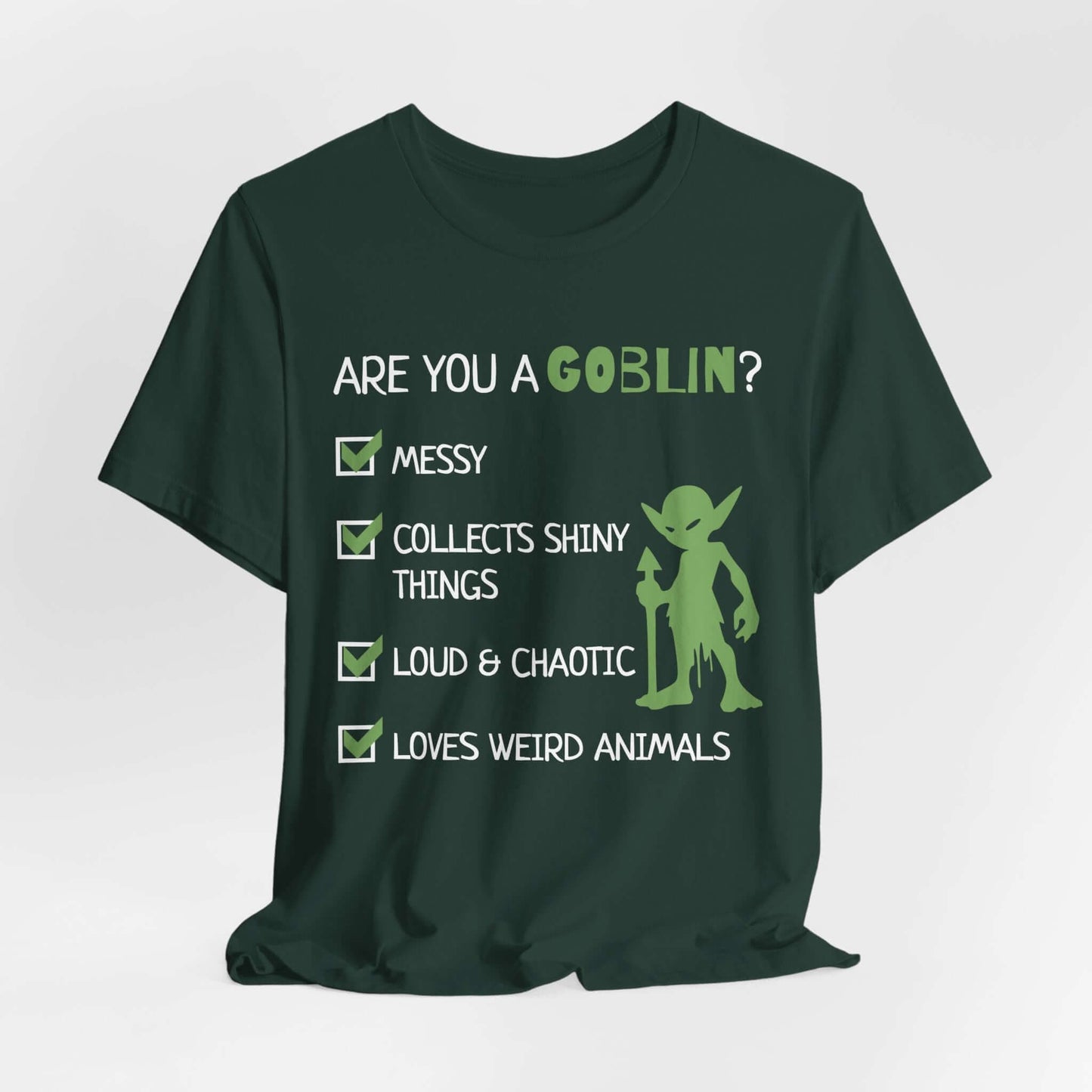 Printify T-Shirt Forest / S Goblin Quiz Shirt - Funny DnD Goblin Friend T-shirt