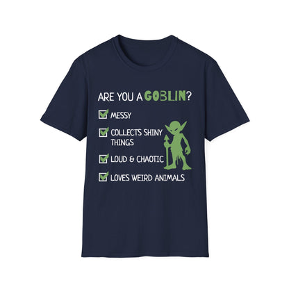 Printify T-Shirt Navy / S Goblin Quiz Shirt - Funny DnD Goblin Friend T-shirt