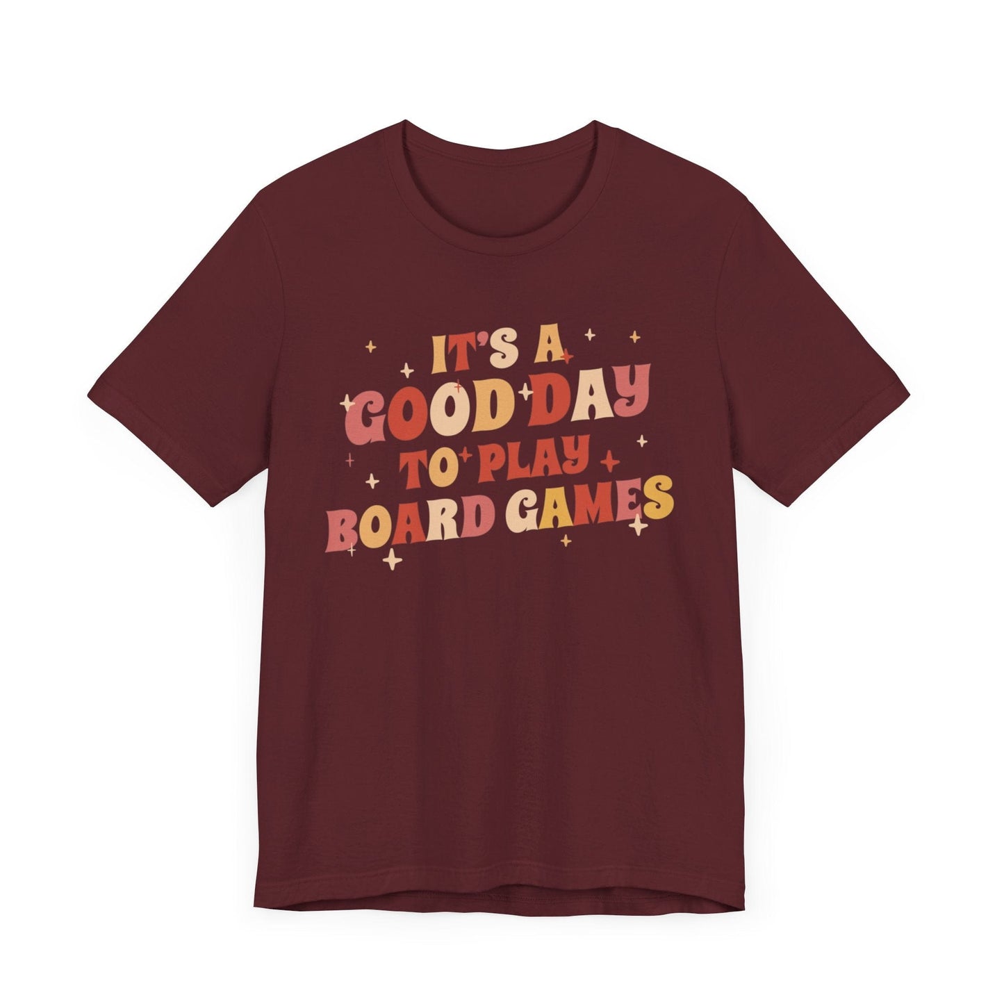 Printify T-Shirt Maroon / S Good Day to Play Board Games T-Shirt