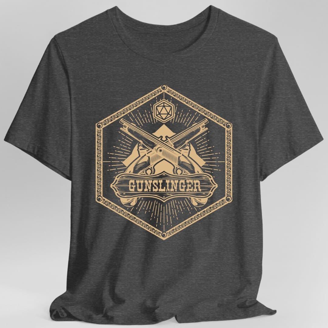 Printify T-Shirt Dark Heather / S Gunslinger Emblem T-Shirt