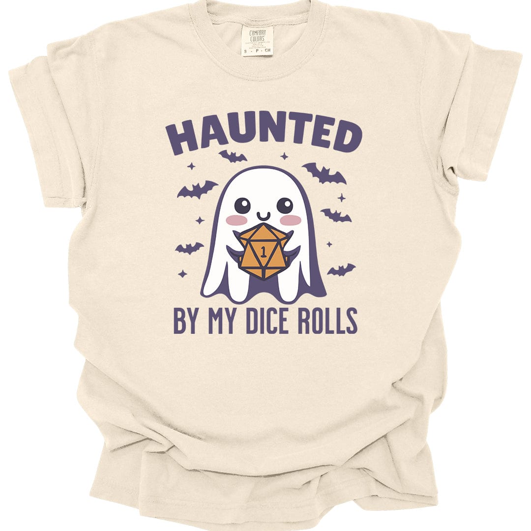 Printify T-Shirt Ivory / S Haunted By My Dice Rolls Halloween T-Shirt - Comfort Colors
