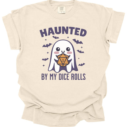 Printify T-Shirt Ivory / S Haunted By My Dice Rolls Halloween T-Shirt - Comfort Colors