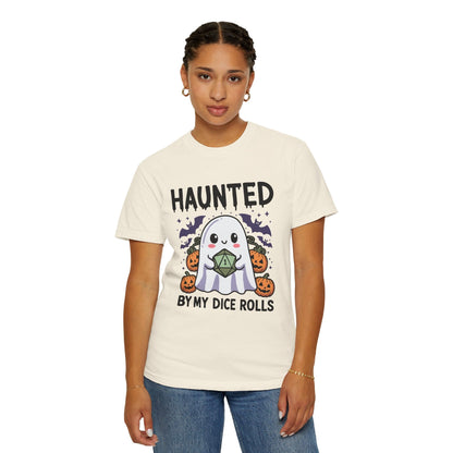 Printify T-Shirt Haunted By My Dice Rolls Kawaii T-Shirt - Comfort Colors