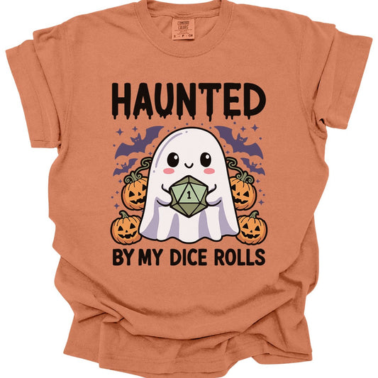 Printify T-Shirt Yam / S Haunted By My Dice Rolls Kawaii T-Shirt - Comfort Colors