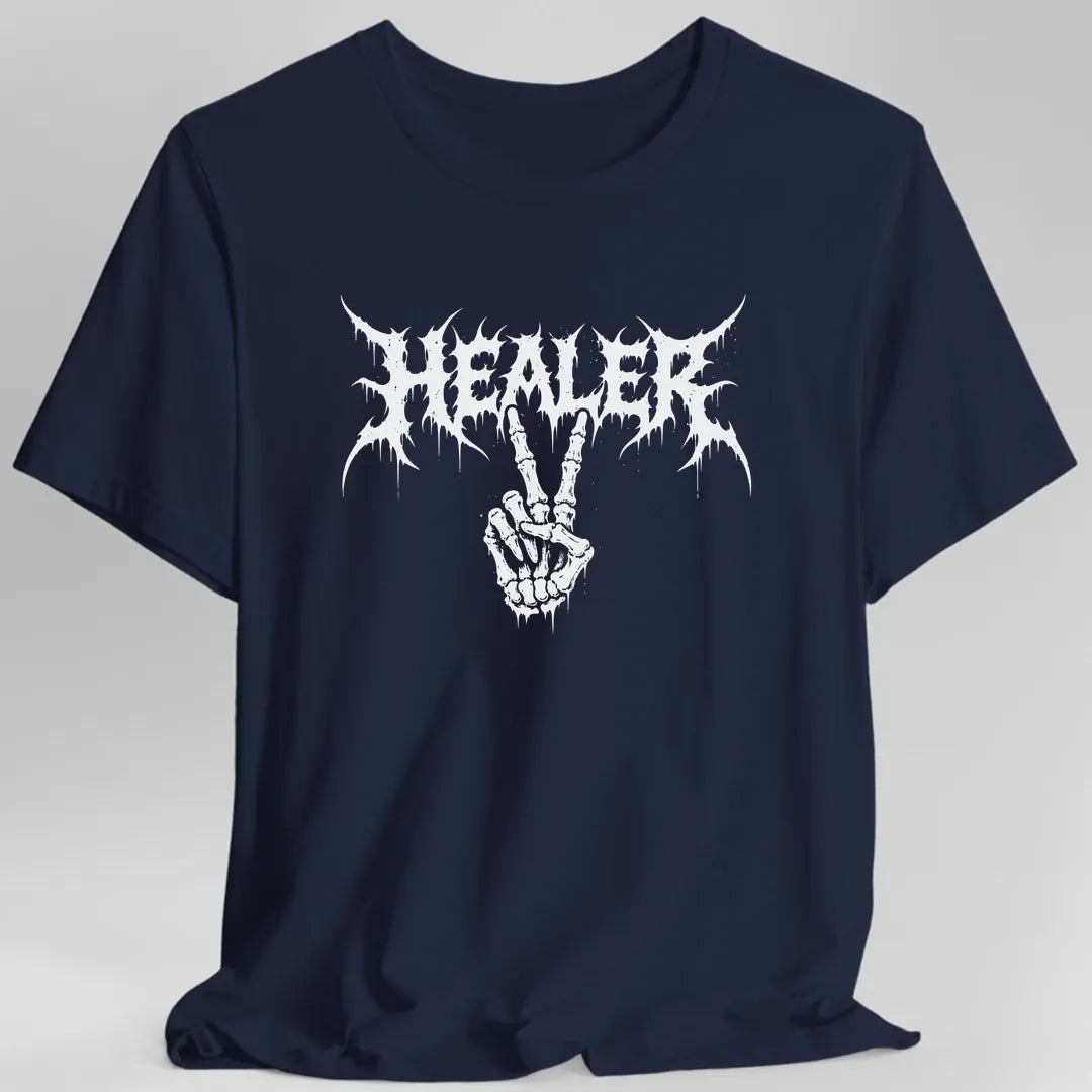 Printify T-Shirt Navy / S Healer Heavy Metal T-shirt