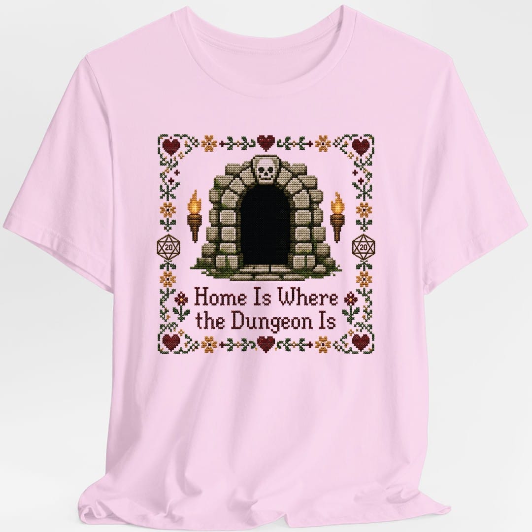 Printify T-Shirt Light Pink / S Home Is Where the Dungeon Is T-Shirt