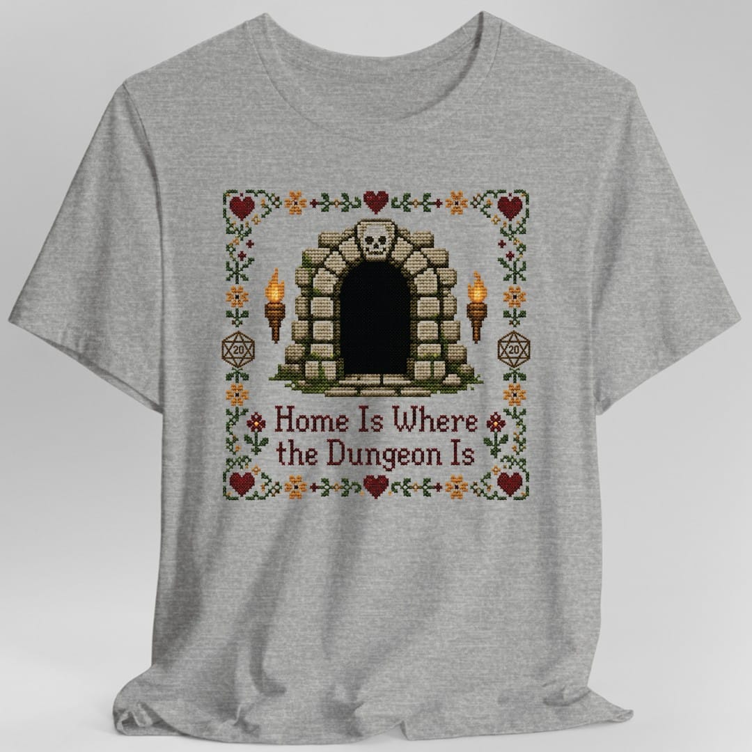 Printify T-Shirt Sport Grey / S Home Is Where the Dungeon Is T-Shirt