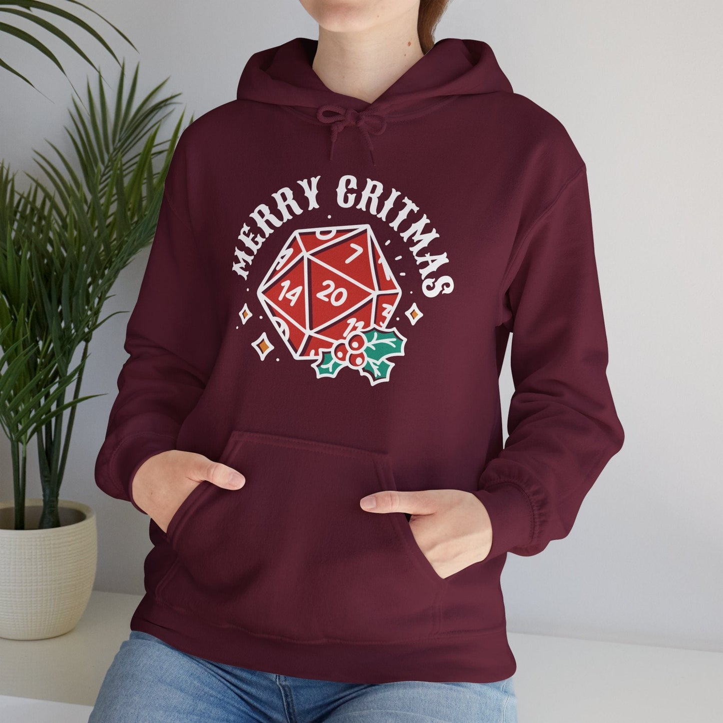 Merry Critmas Christmas D20 Hoodie Hoodie