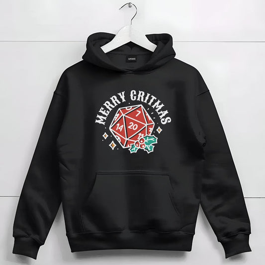 Merry Critmas Christmas D20 Hoodie Hoodie