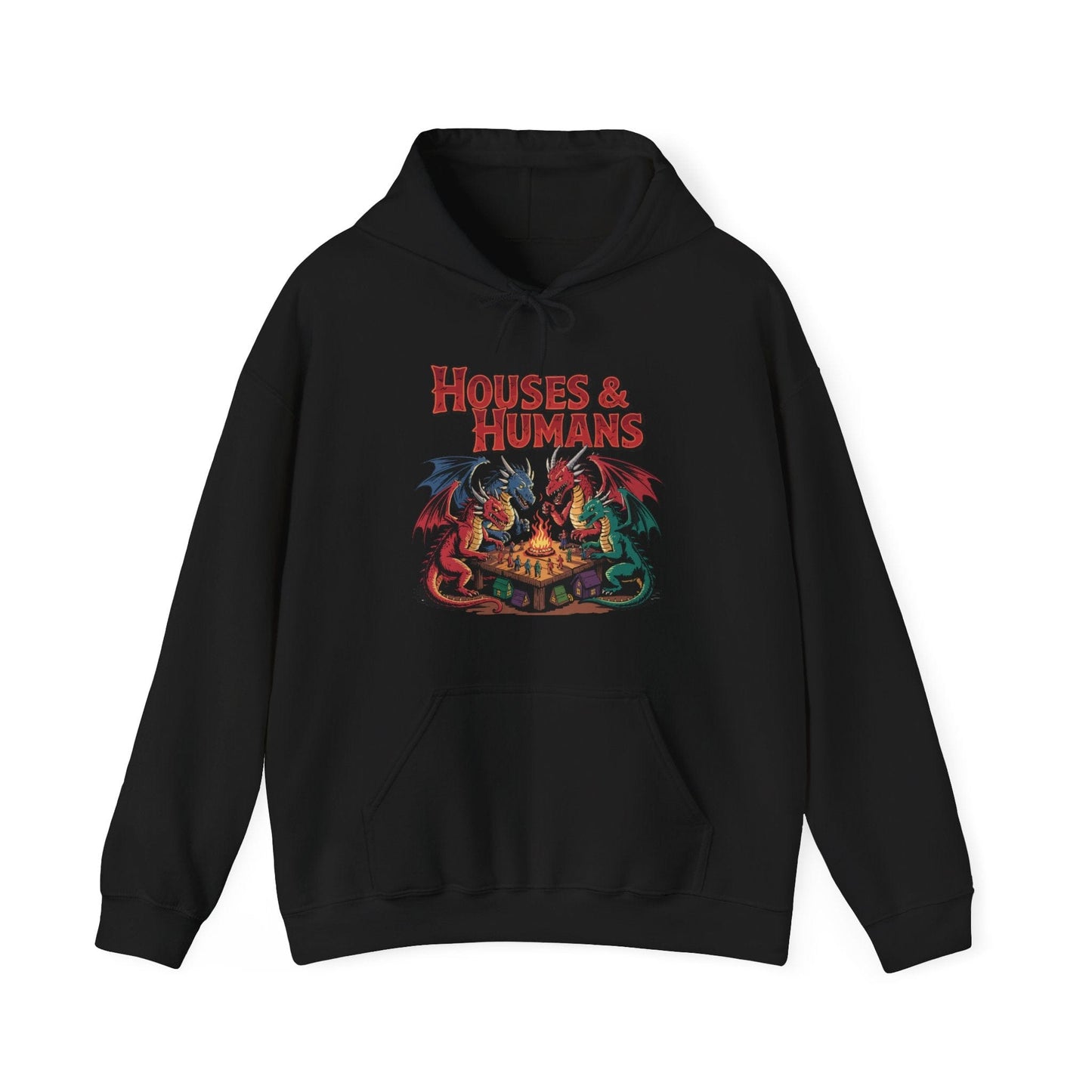 Printify Hoodie Black / S Houses & Humans DnD Hoodie