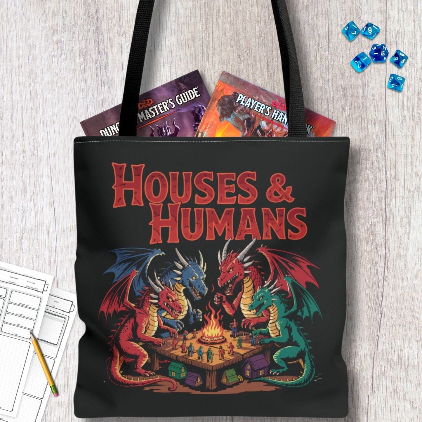 Printify Bags Houses & Humans DnD Tote Bag