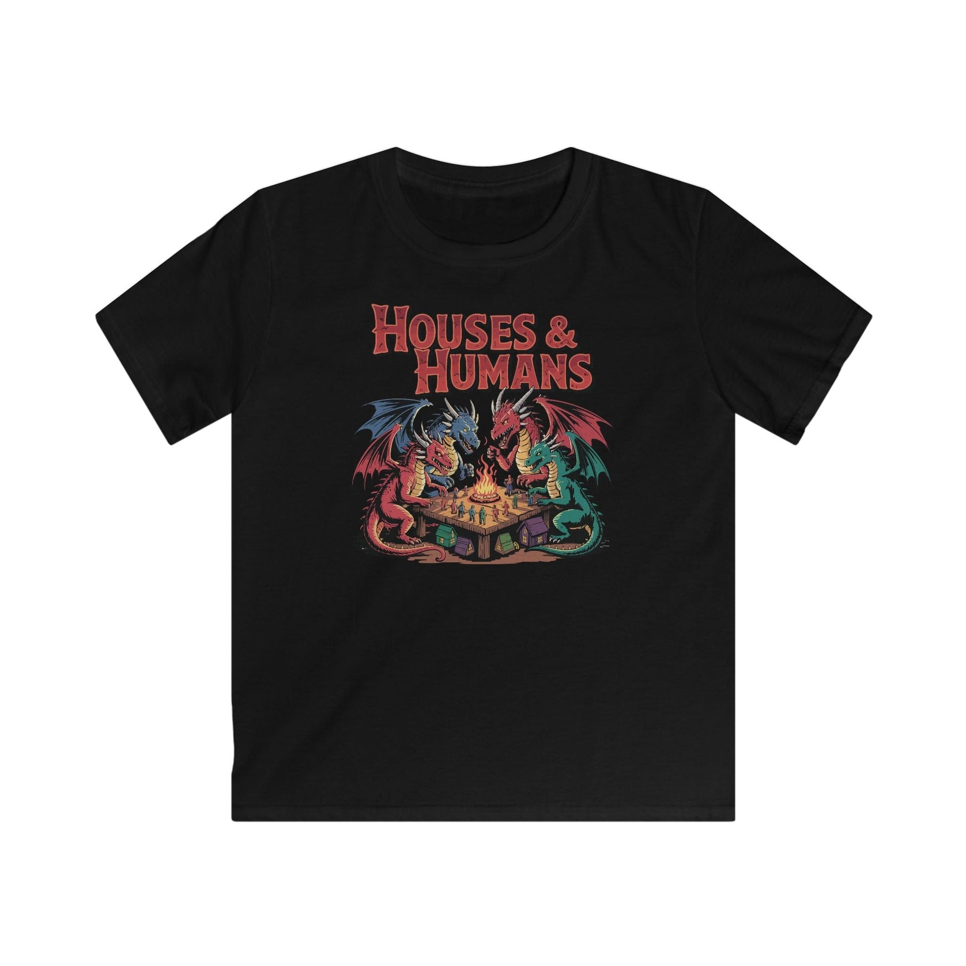 Printify Kids clothes Black / XS Houses & Humans Kids DnD Tshirt
