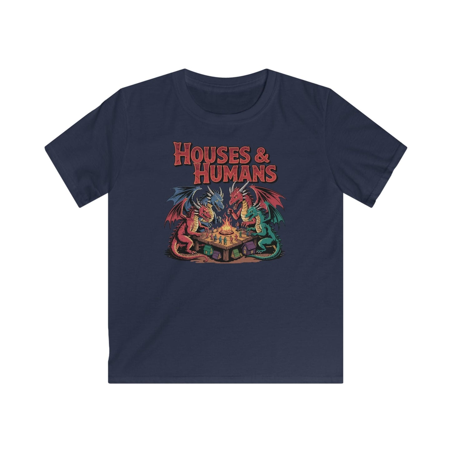 Printify Kids clothes Navy / XS Houses & Humans Kids DnD Tshirt