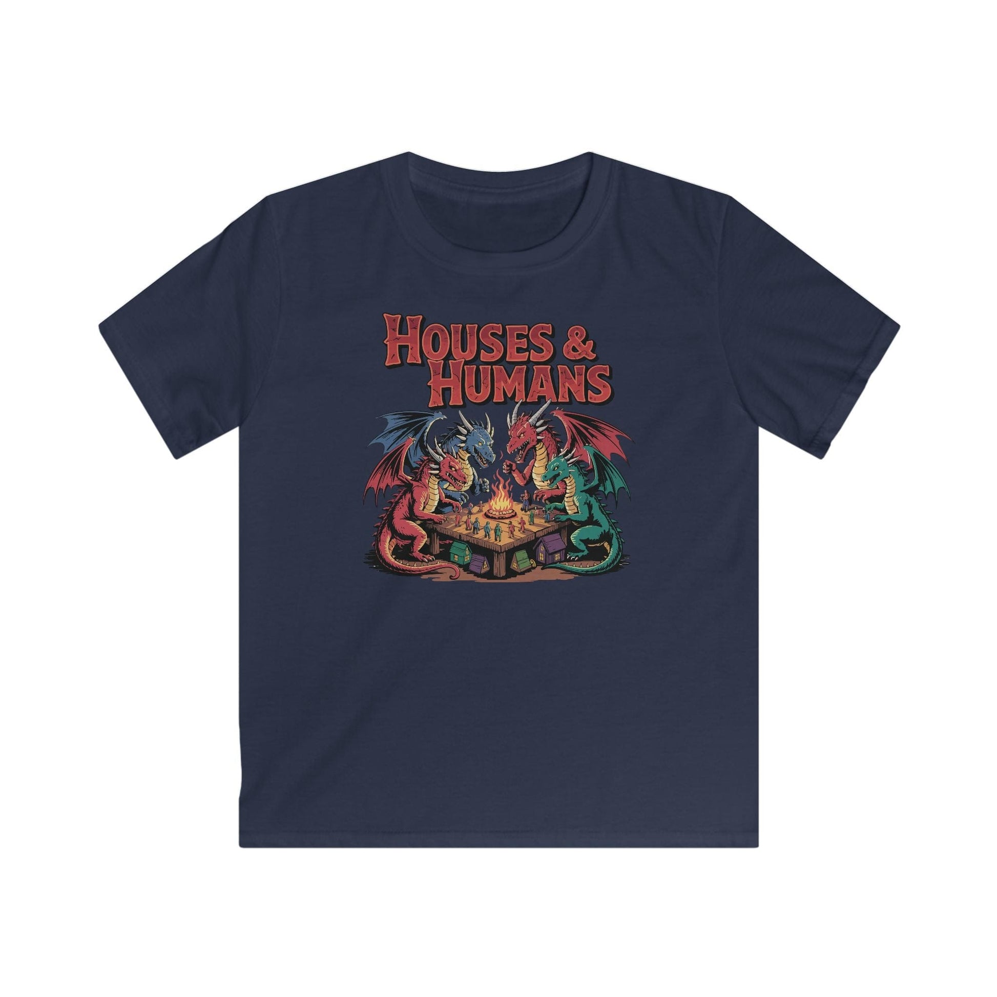 Printify Kids clothes Navy / XS Houses & Humans Kids DnD Tshirt