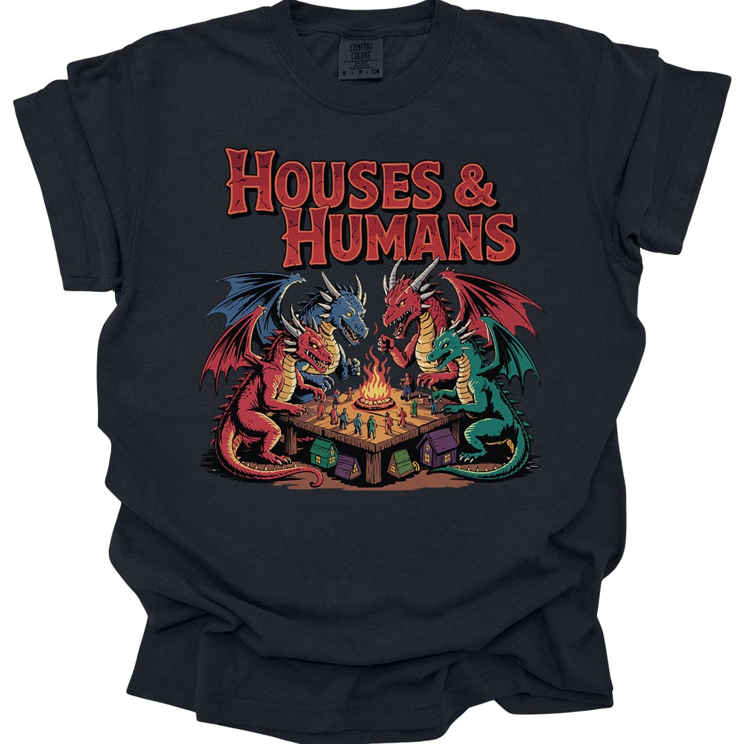 Printify T-Shirt Black / S Houses & Humans Shirt - Comfort Colors