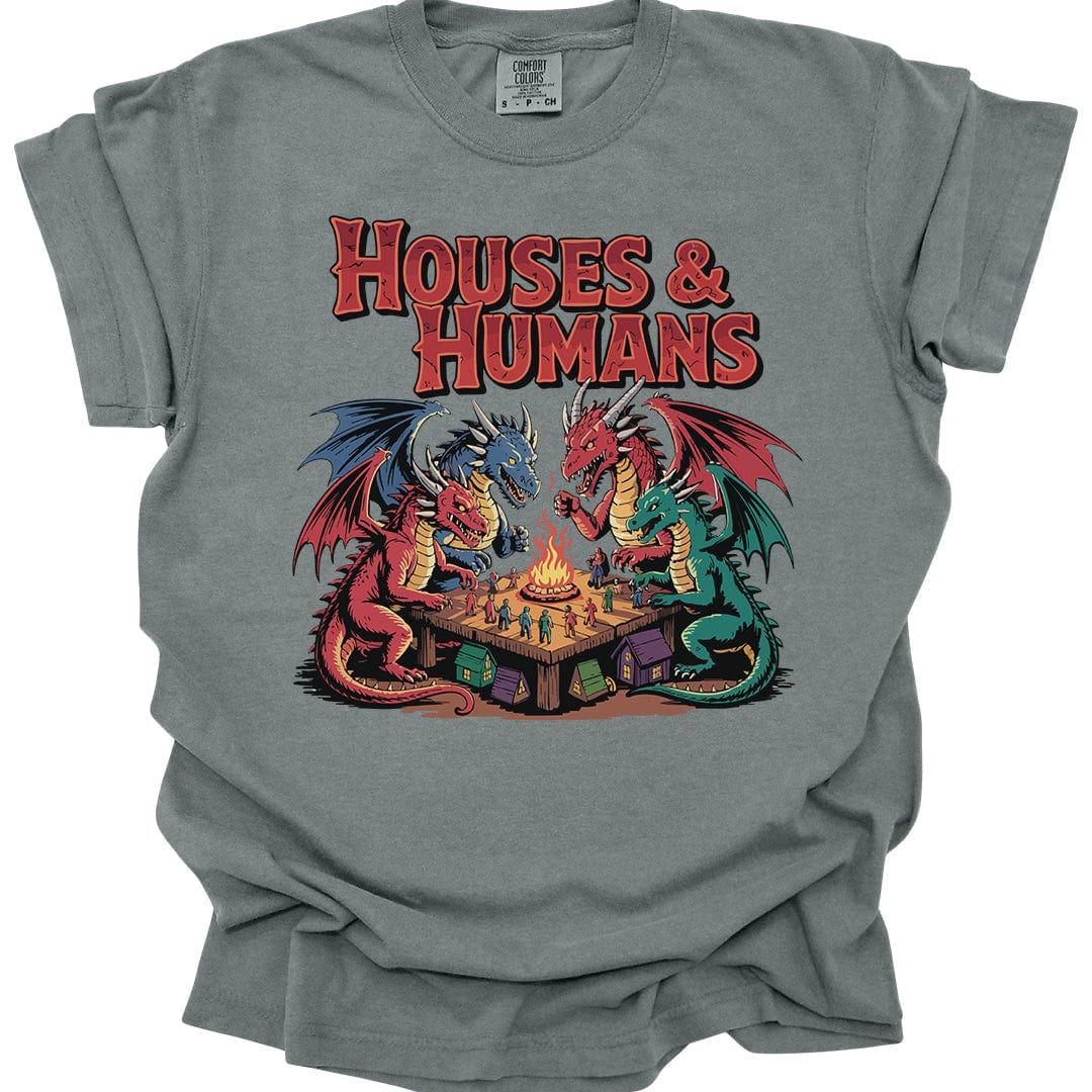 Printify T-Shirt Granite / S Houses & Humans Shirt - Comfort Colors