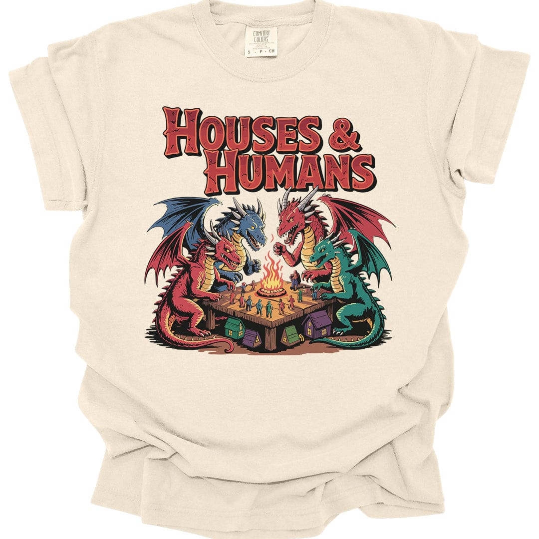 Printify T-Shirt Ivory / S Houses & Humans Shirt - Comfort Colors