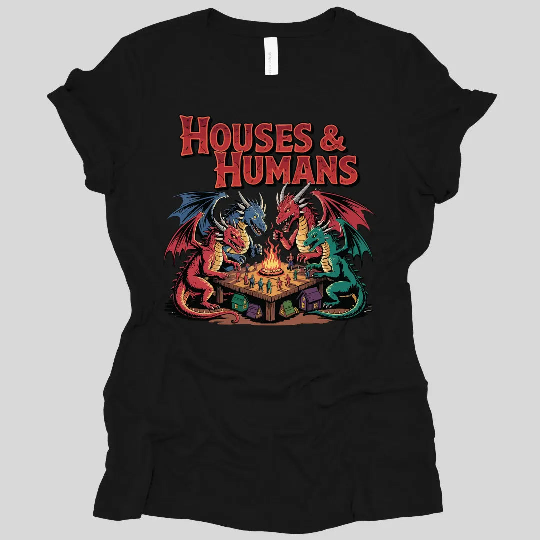 Printify T-Shirt Black / S Houses & Humans Women's T-shirt